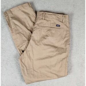 Patagonia Carpenter Beige Organic Cotton Pants Mens Size 35x29 Hiking RN51884